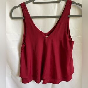Hollister flowy tank deep red burgundy.  New with tags XS